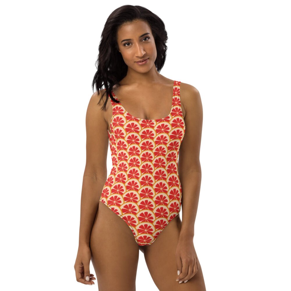 maillot de bain motifs oranges