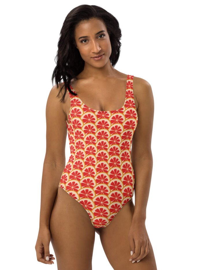 maillot de bain motifs oranges