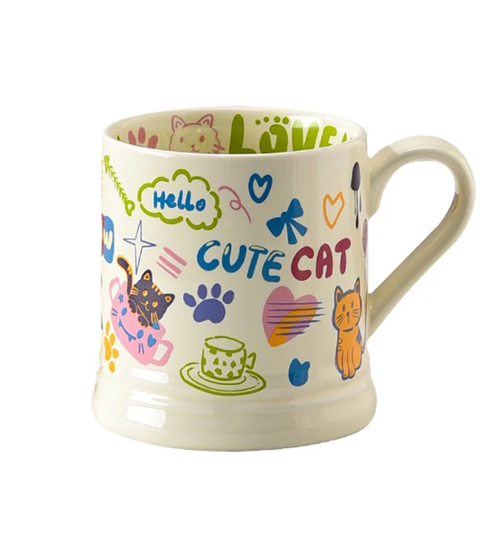 mug café motifs fleurs